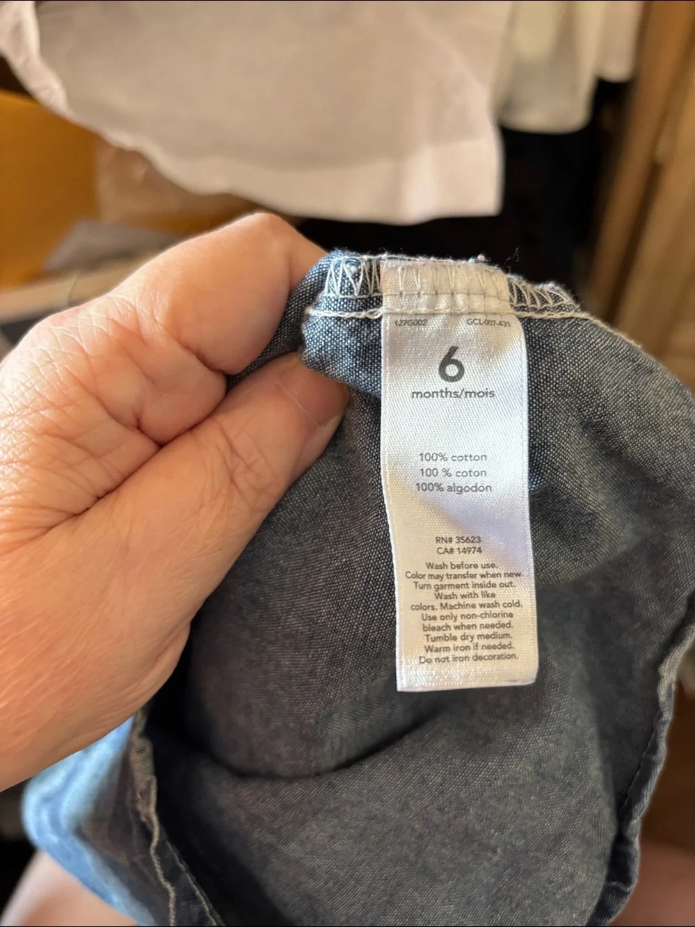 Carter's Blue Camouflage Button-Up Shirt 6 Months